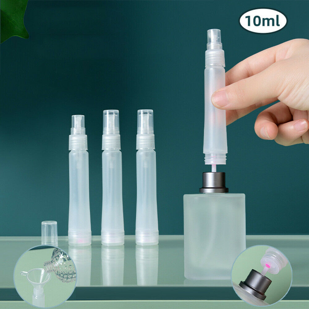 5PC10ML Mini Spray Bottle Pump Perfume Scent Refillable Travel Holder Container