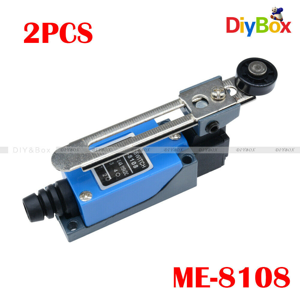 [2PCS] ME-8108 UL Momentary Rotary Adjustable Roller Lever Limit Switch AC 250V