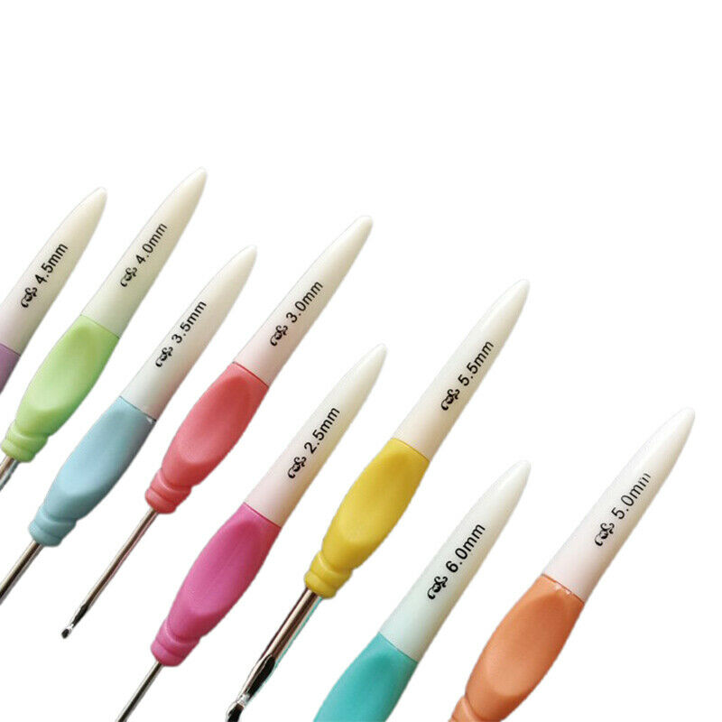 8Pcs/Set 2.5-6.0mm Crochet Hook Set Aluminum Ergonomic Crochet NeedlesBDAU