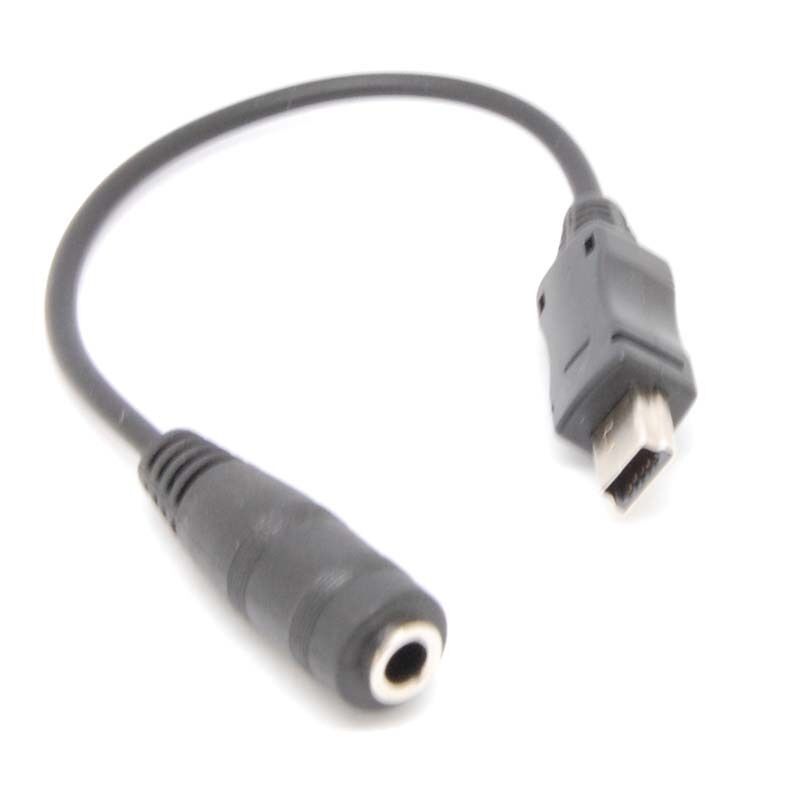 1Pcs New USB Mini B Male 3.5mm Audio Jack Female Adapter adaptor Cable