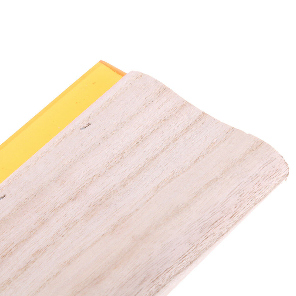 Silk 75 Hardness Screen Printing Squeegee Blade Wood Handle Scraper 38cm