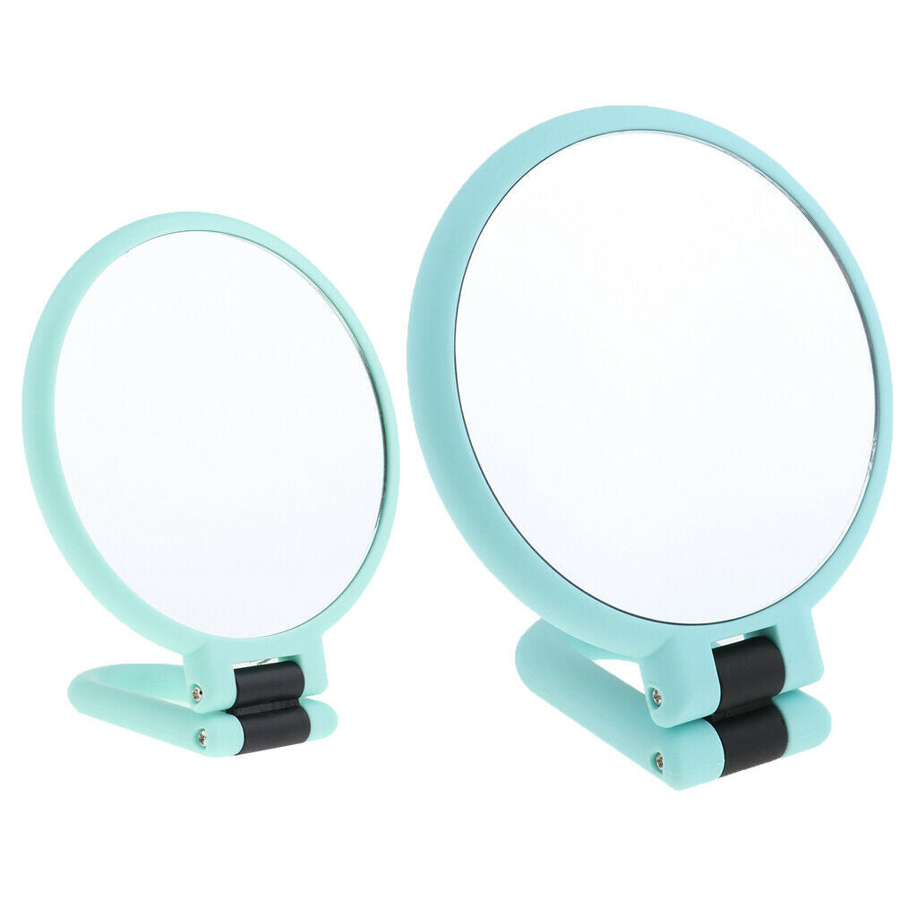 2Pcs Folding Handheld Double Sided Mirror Makeup 15X & 2X Magnifying Mirror