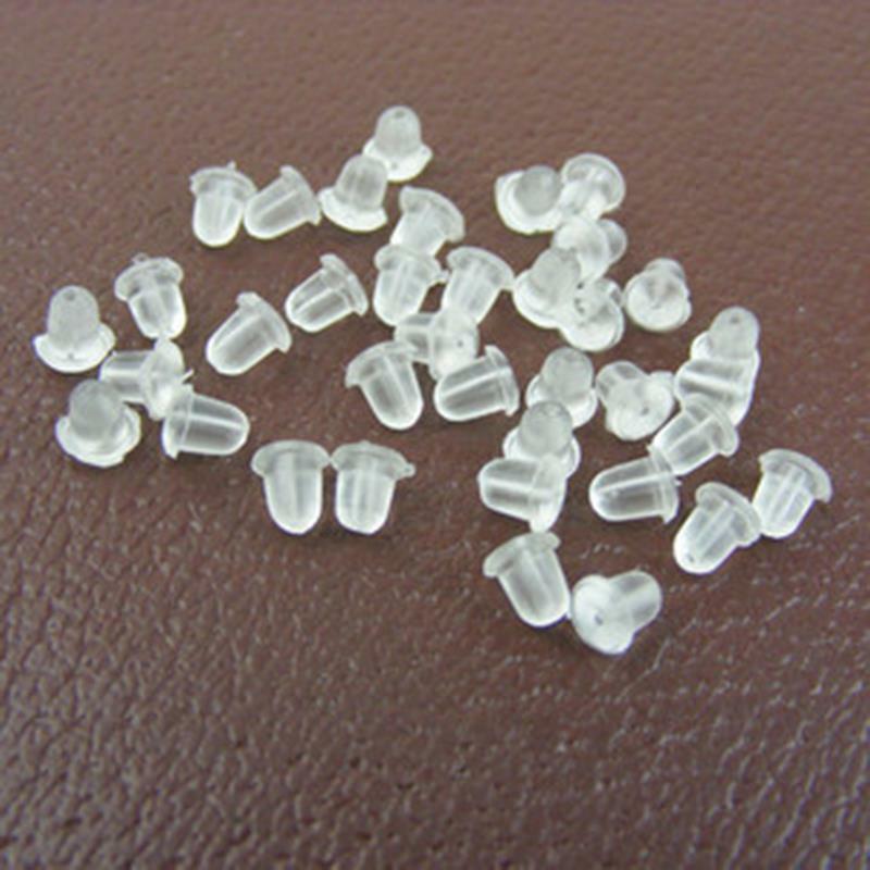 100 Rubber Earring Safety Back Stoppers Post J_.l8