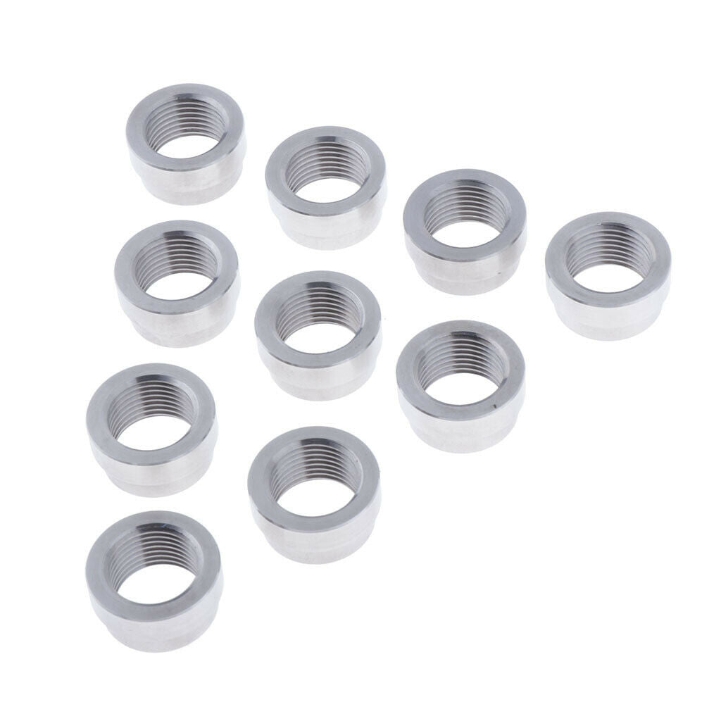 O2 Sensor STEPPED Nut Recess Bung M18 X 1.5 Threads - Iron - 10pcs