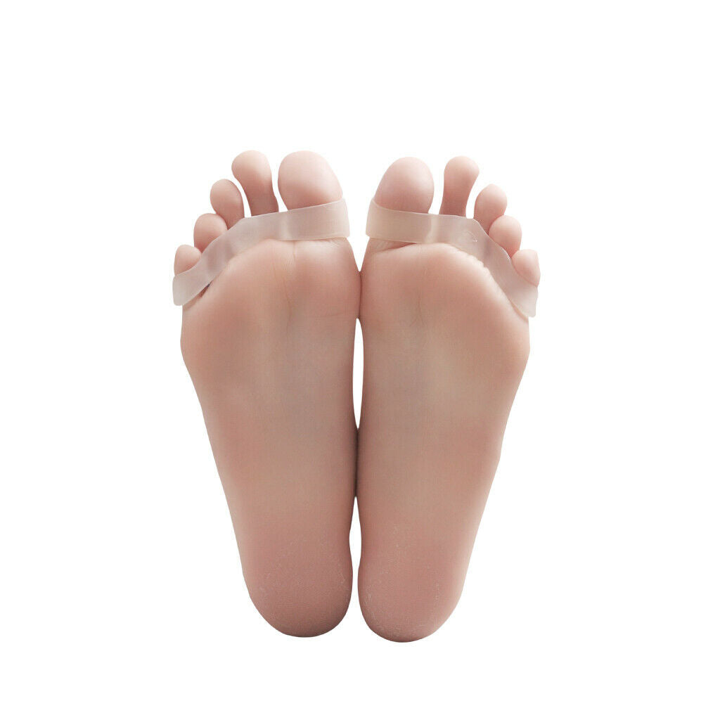 4x Clear Toe Straightener Corrector Gel Silicone Separator Hammer Toe Bunion