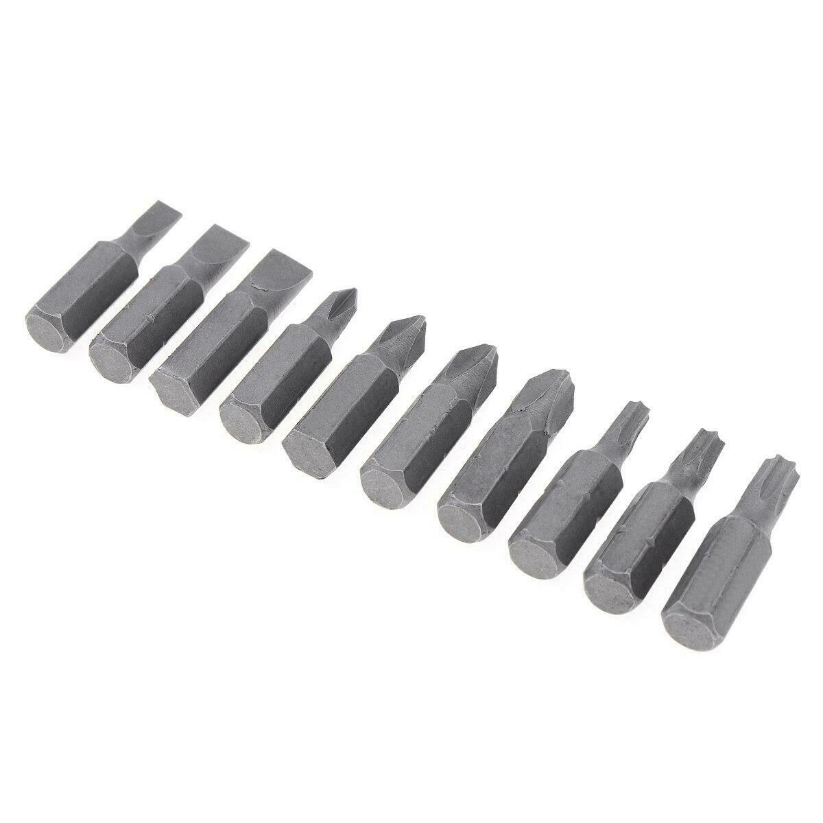 10pcs Carbon Steel Screwdriver Bit Set Magnetic High Hardness Batch Head Screw