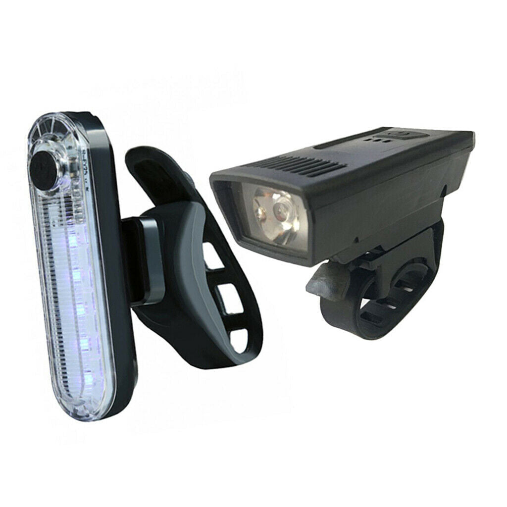 Set of 2 Portable Bike Flashlight Powerful Night Cycling Safety Alarm Torch
