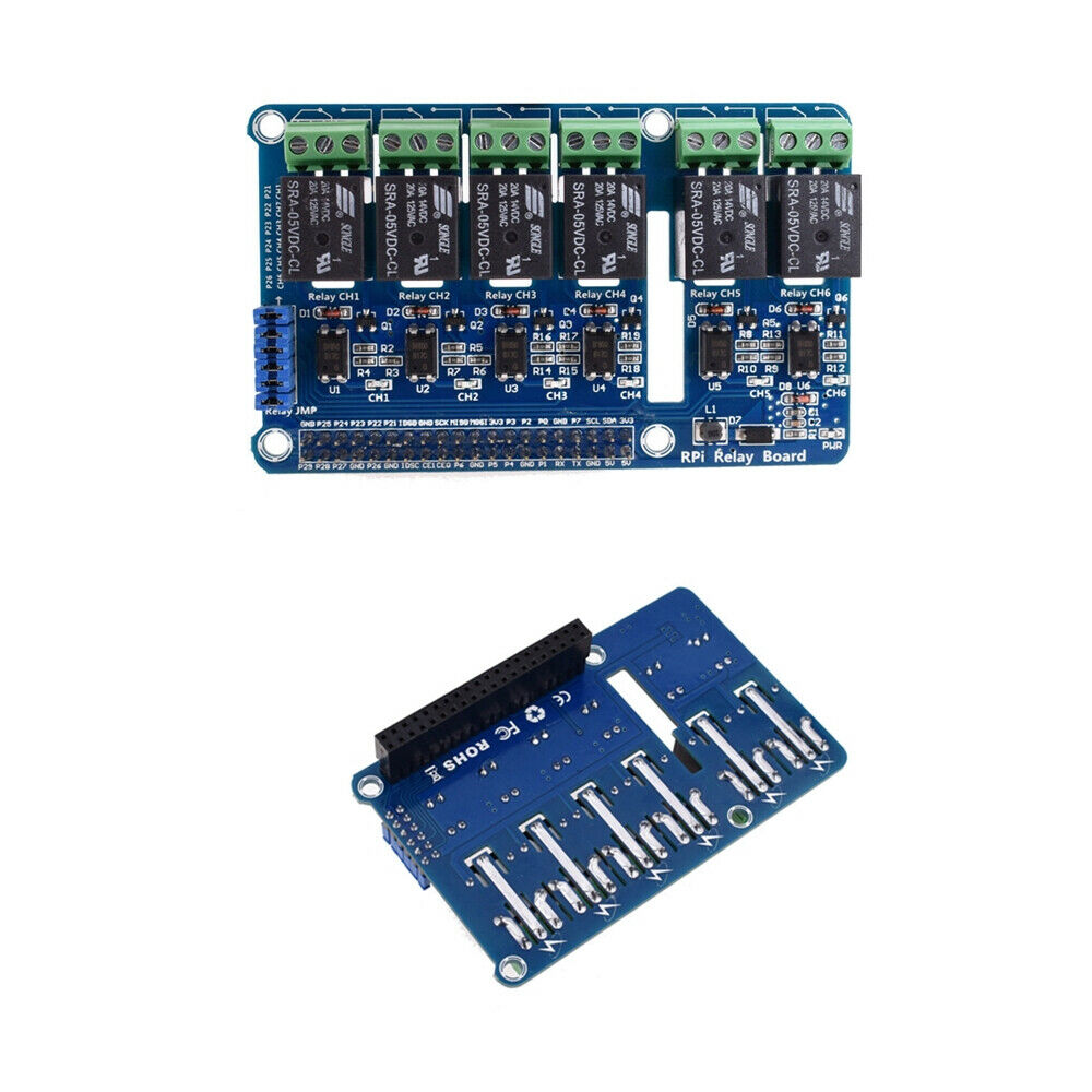 6Channel RPi Relay Control Module Expansion Board For Raspberry Pi 3 2 A+B+2B 3B