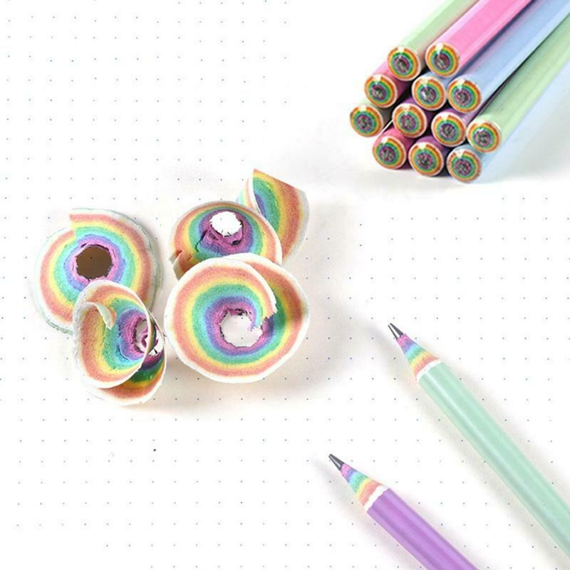 Set of 12 HB Pencils Rainbow HB Pencils for Class Rewards Student School Home