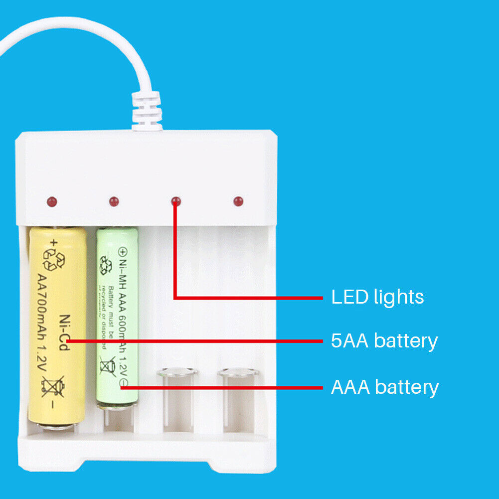 DC 5V USB Fast Charging Battery Charger AAA and AA Rechargeable Battery Station