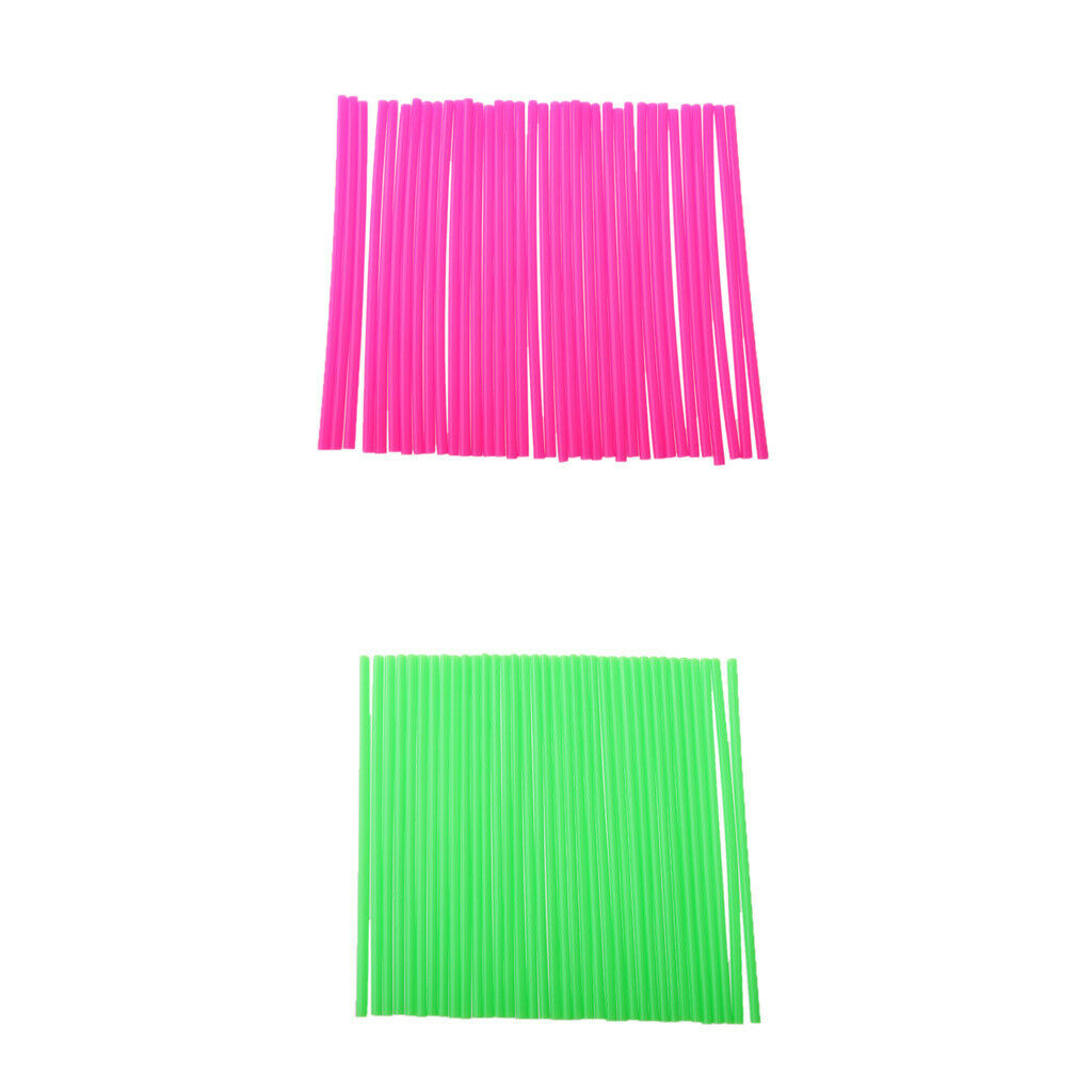 72x Universal Motocycle Dirt Bike Enduro Wheel Rim Spoke Wraps Skins Cover