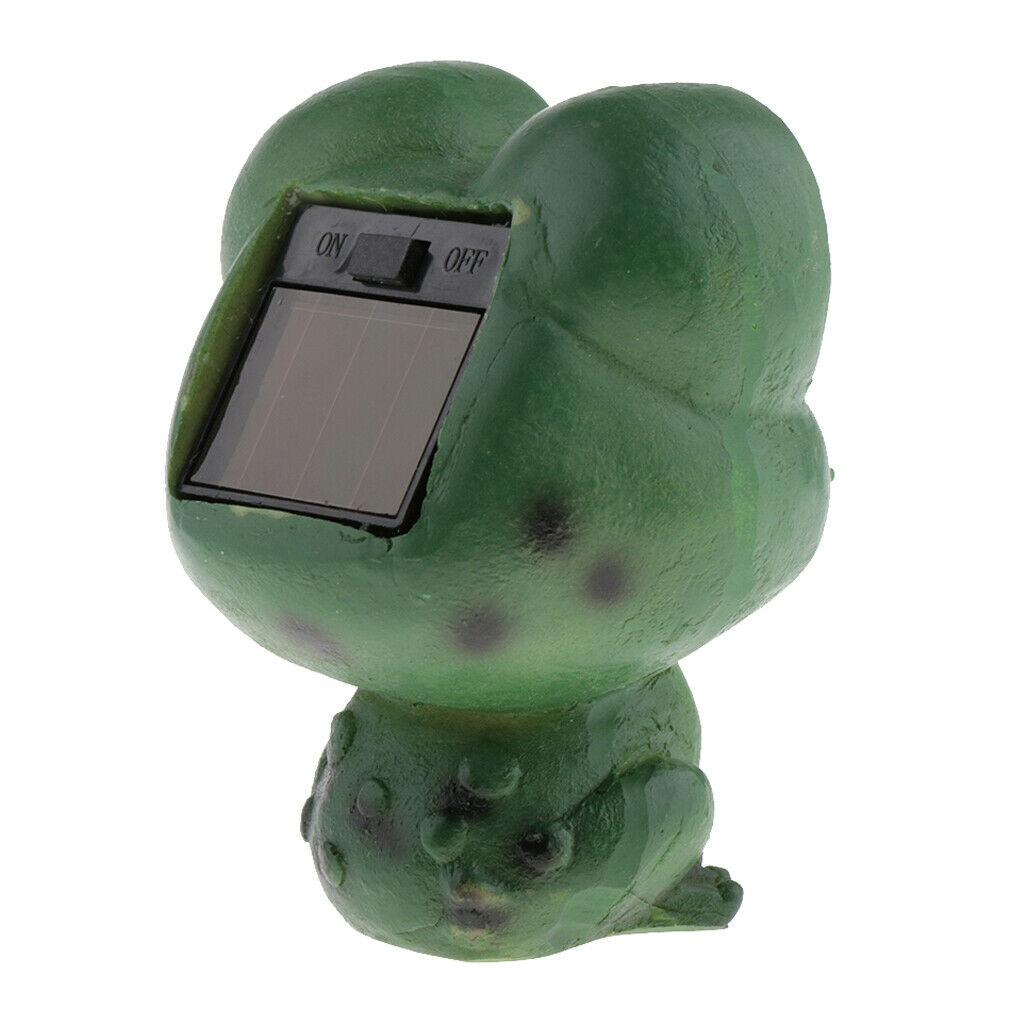 Solar Powered Outdoor Garden Lamp LED Frog Shaped Light Up Path Ornament