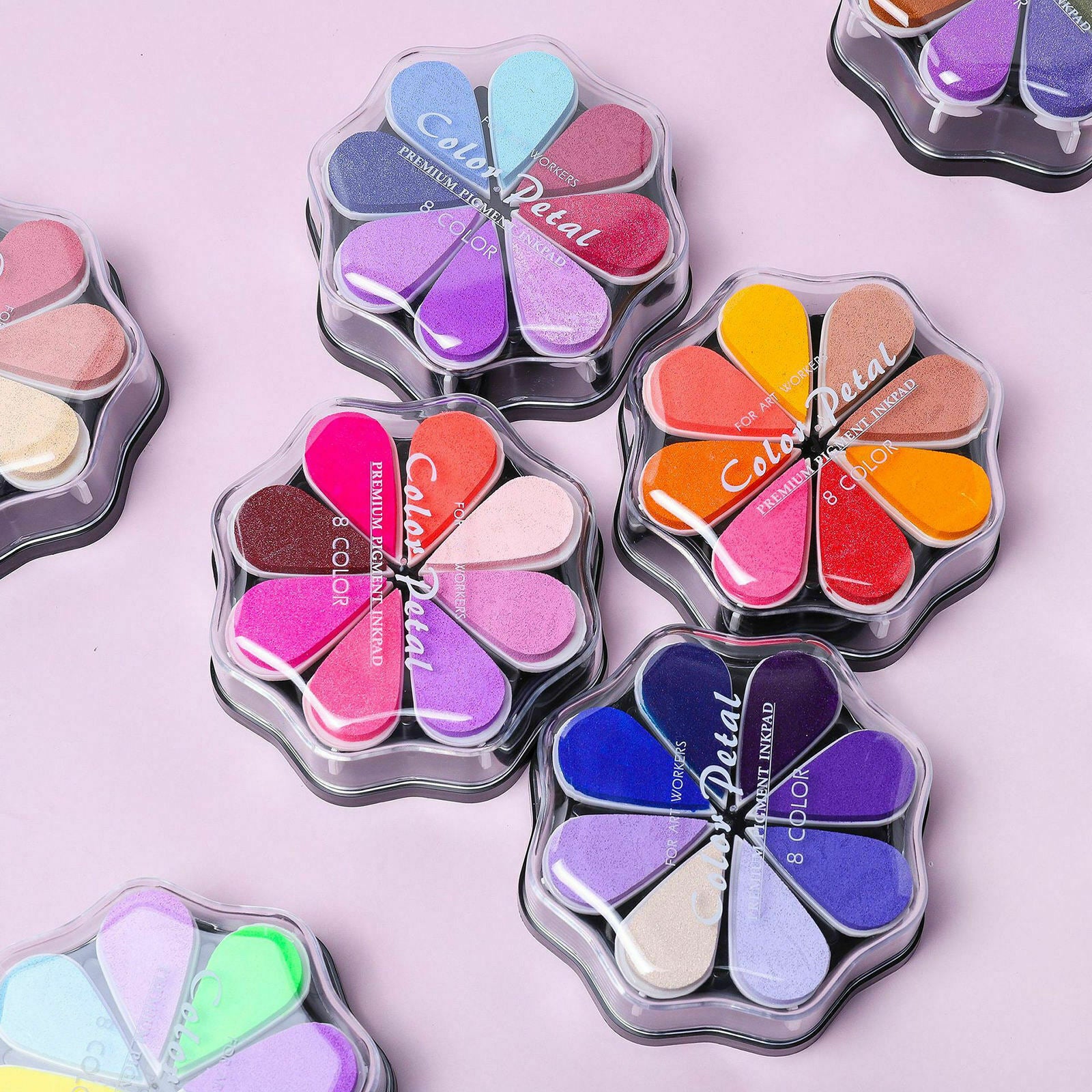 Water Drop Shape Colored Ink Pad Card Making Metallic Creative Non Toxic DIY
