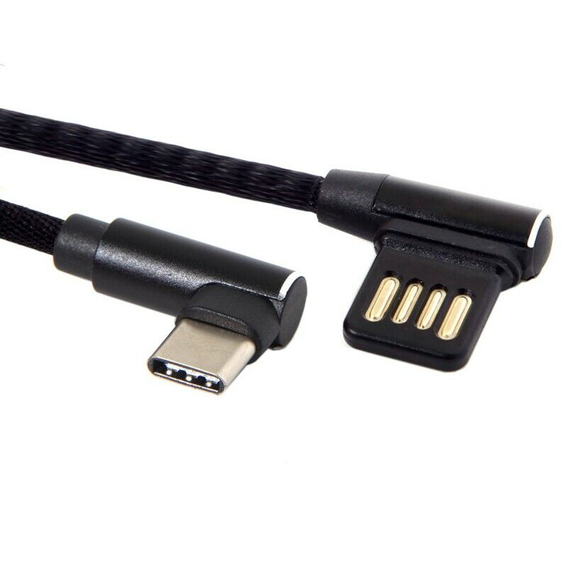 Usb-C 3.1 Type-C To Left Right Angled 90 Degree Usb 2.0 Data Cable with SleeveA2
