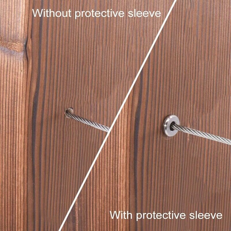 2X(80Pcs T316 Stainless Steel Protector Sleeves for 1/8 Inch Deck Cable RaiO1F4)
