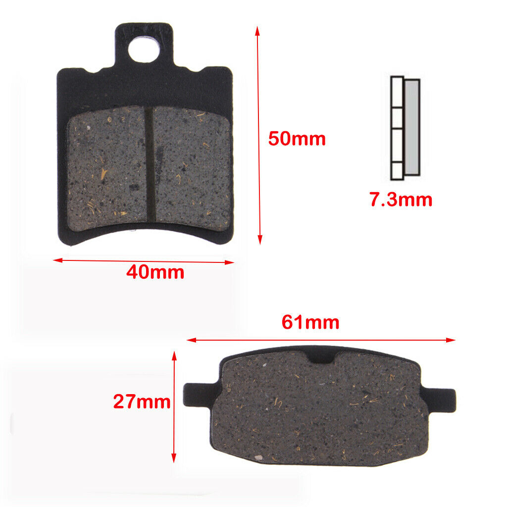 4 Pieces Motorcycle Front Brake Pads Set for Yamaha JOG50 JOG90 JOG100
