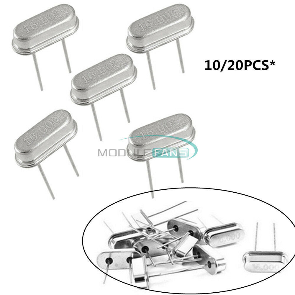 20Pcs Top 16.000MHZ 16 MHZ 16M HZ DIP Crystal Oscillator HC-49S