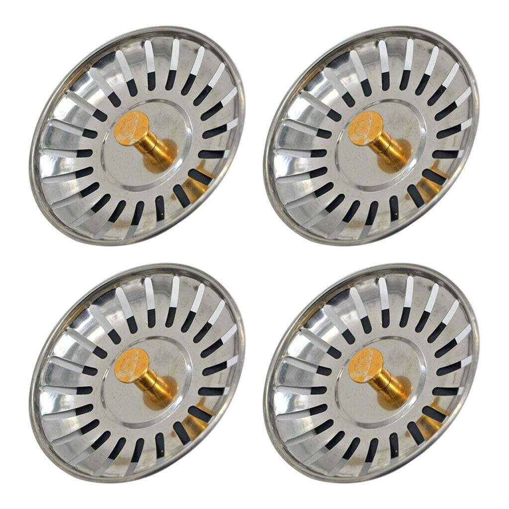 4PCs Kitchen Sink Strainer Anti-Clogging Perforated Basket Drains Sieve