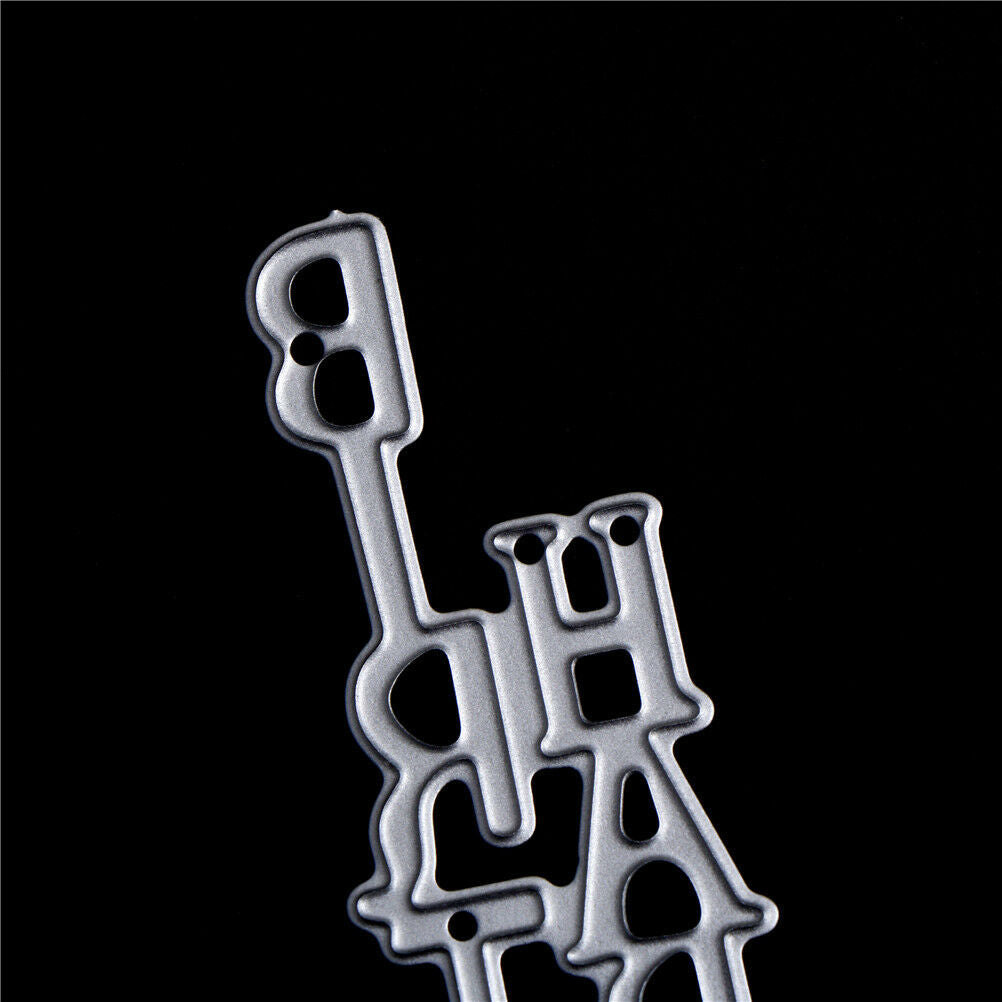 2pcs Happy Birthday letters Metal Cutting Dies Stencil Scrapbooking decor .l8
