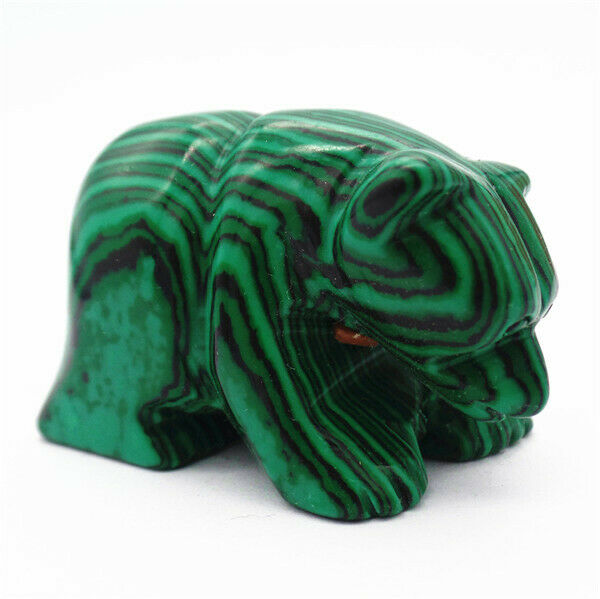 47x31x25mm Green Malachite Carved Bear Decoration Statue Home Decor Gift HH7732