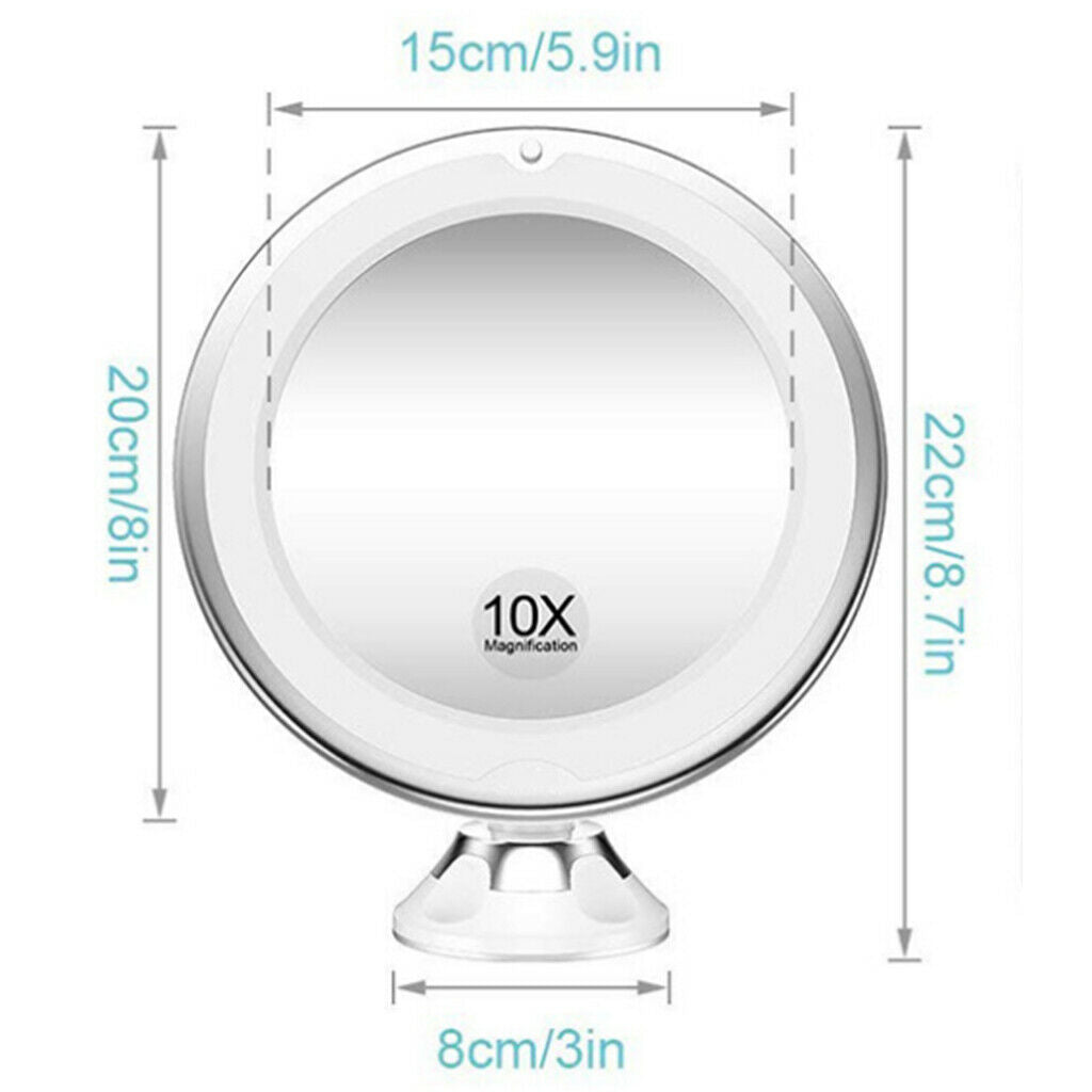7X Enlarged Bathroom 360 ° Makeup Wall Suction Mirror