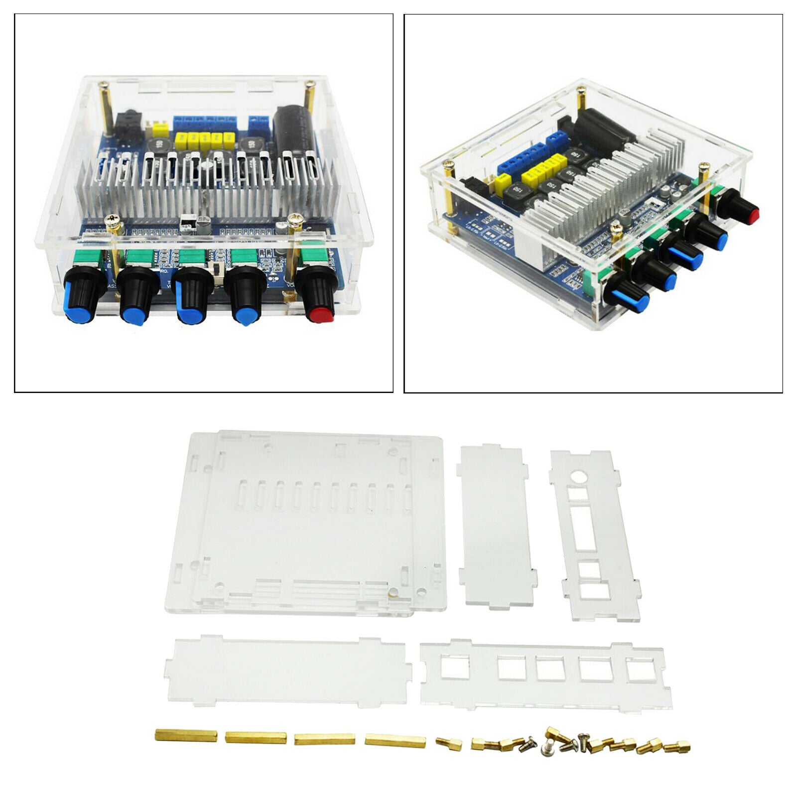 5.0 100W+50W+50W 2.1 Digital Audio Amplifier Board AMP Subwoofer Dustproof Case