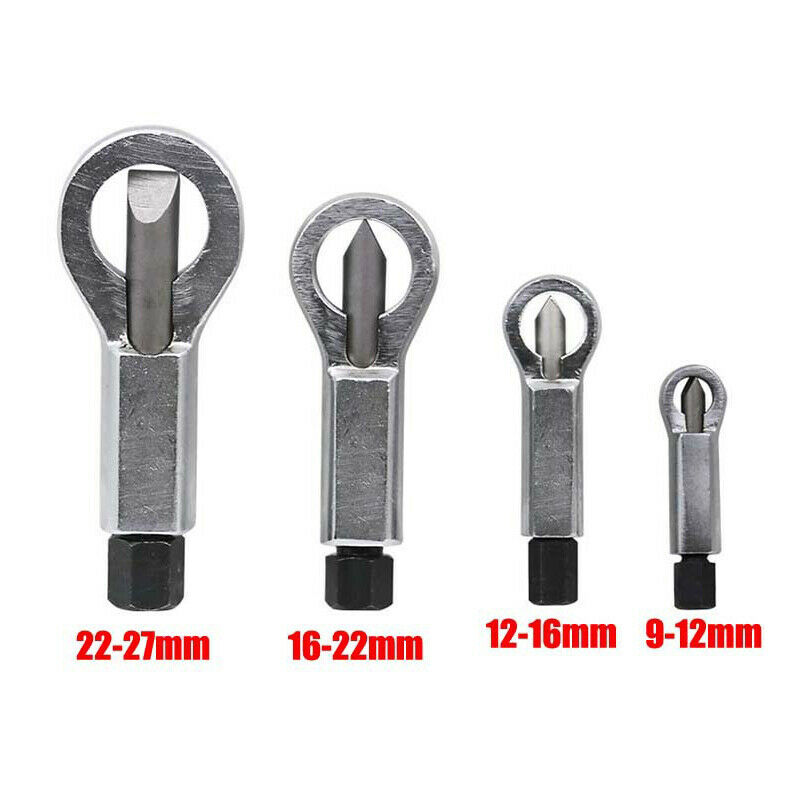 4x 9-27mm Nut Splitter Breaker Manual Pressure Nut Remover Extractor Tools Handy