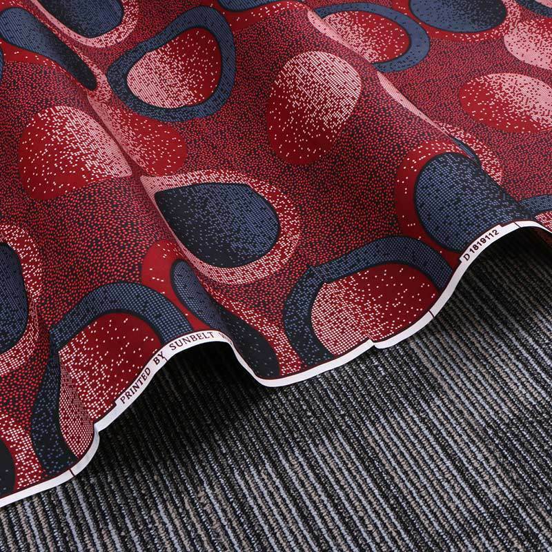 Polyester Geometric Wax Printing Cloth Fabric DIY Sewing Clothes Handmade Supply