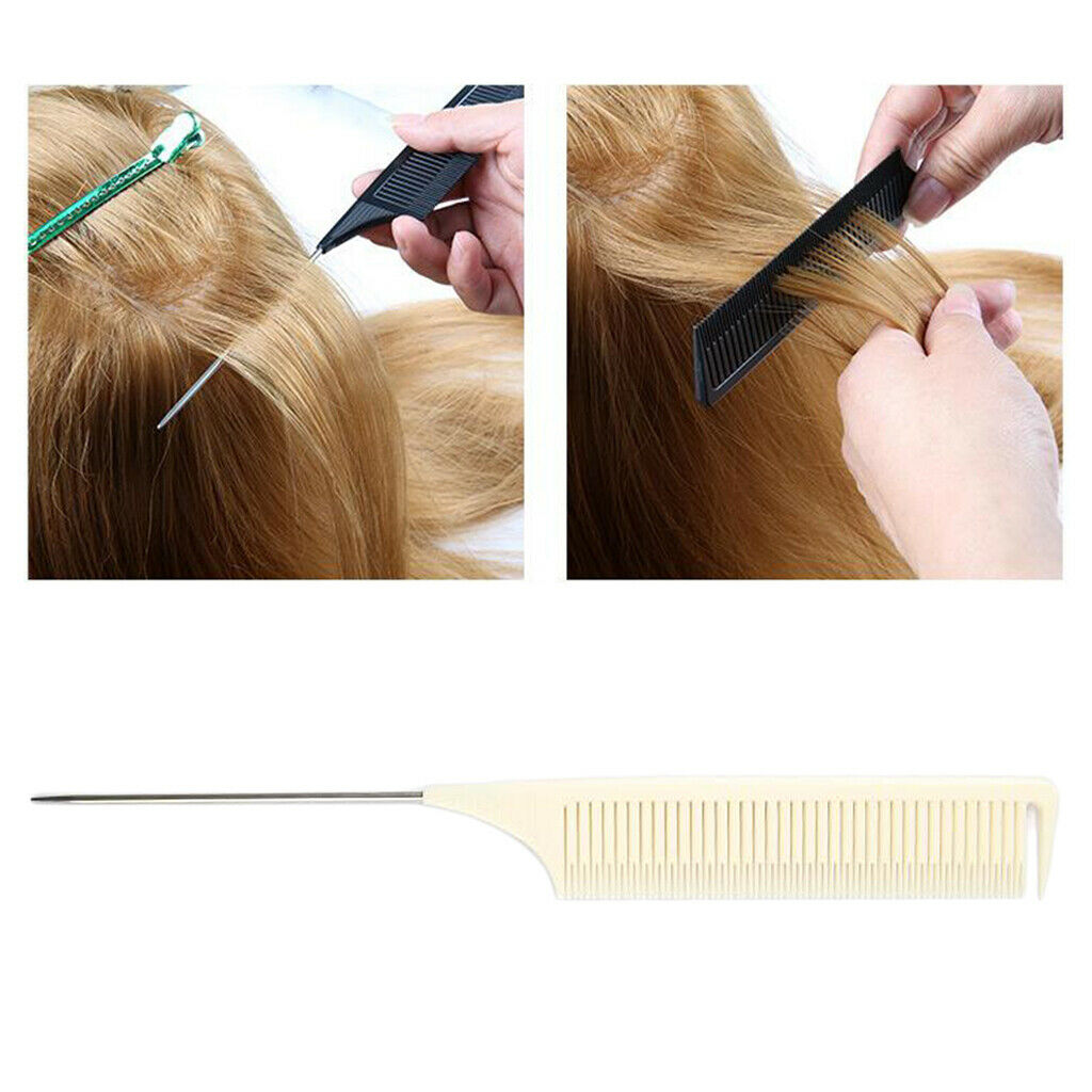 2x New ABS Fine Weave Highlighting Foiling Hair Combs for Salon Styling