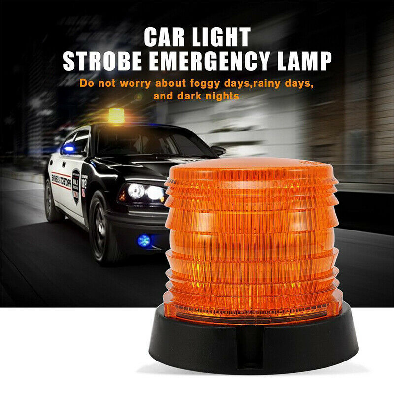 Amber 30LED Car Truck Warning Flash Light Beacon Strobe Emergency Lamp J XC