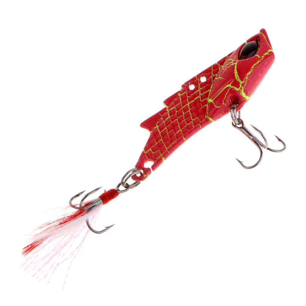 Metal Vibration VIB Fishing Lure Spinner Spoon Hard Bait Crankbaits Red