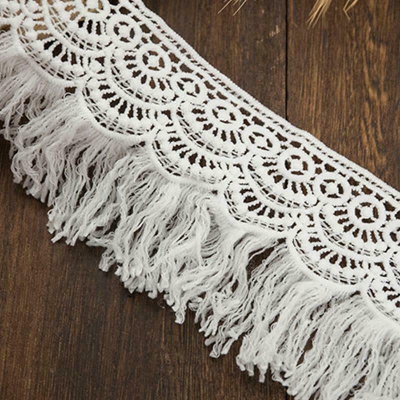 White Handmade Lace Jewelry Patchwork Material Lace Ribbon DIYSewing Garment