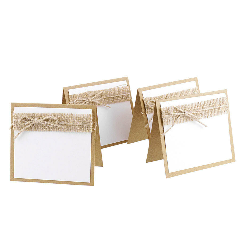 10pcs Guest Party Name Table Place Cards for Shabby Chic Rustic Wedding