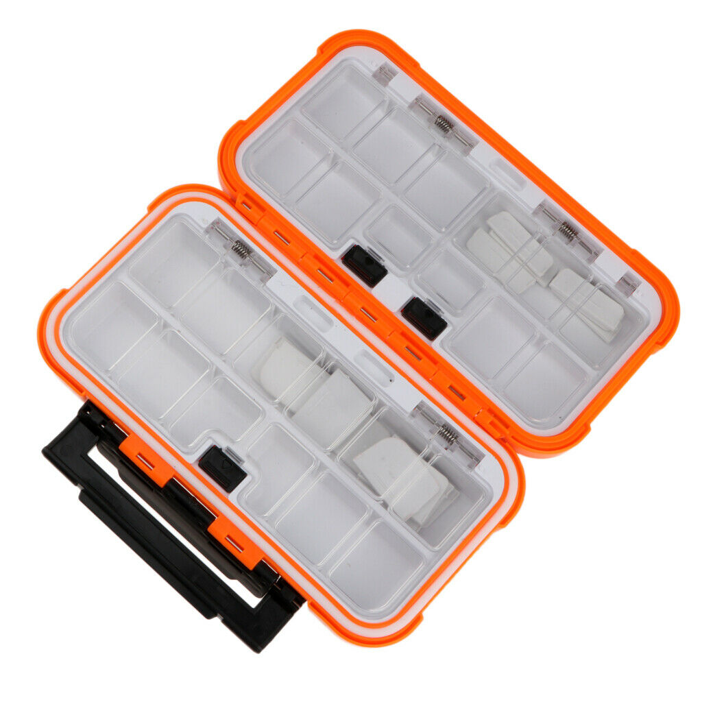 Plastic Fishing Hooks Lures Bait Tackle Storage Organizer Box Case M Yellow