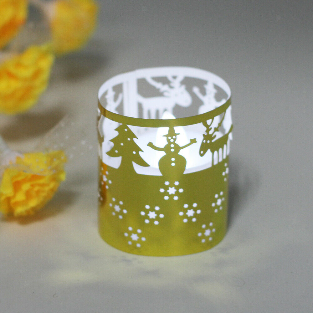 50pcs Tealight Holder Glossy Paper Candle Lampshade Wedding