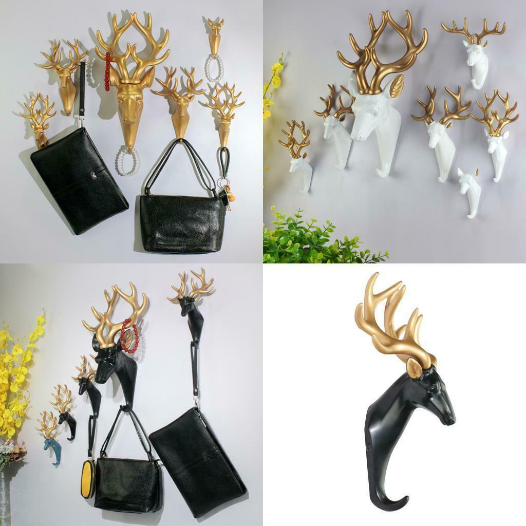Animal Head Hanger Strong Sticking Wall Door Hanging Hook Hangers Black