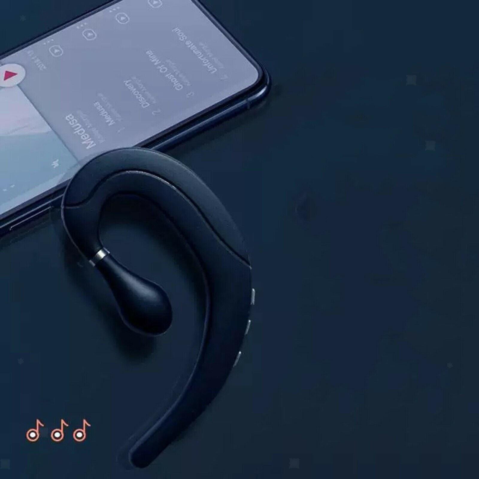 Single Ear-Hook Bone Conduction Earpiece Hands Free Earphone for Android/IOS