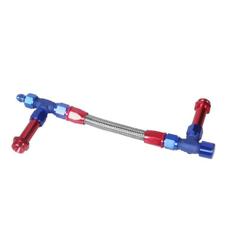 AN8 Dual Feed Fuel Fittings Braid Hose Adapter For 4150 7/8â€-20 Thread Dominator
