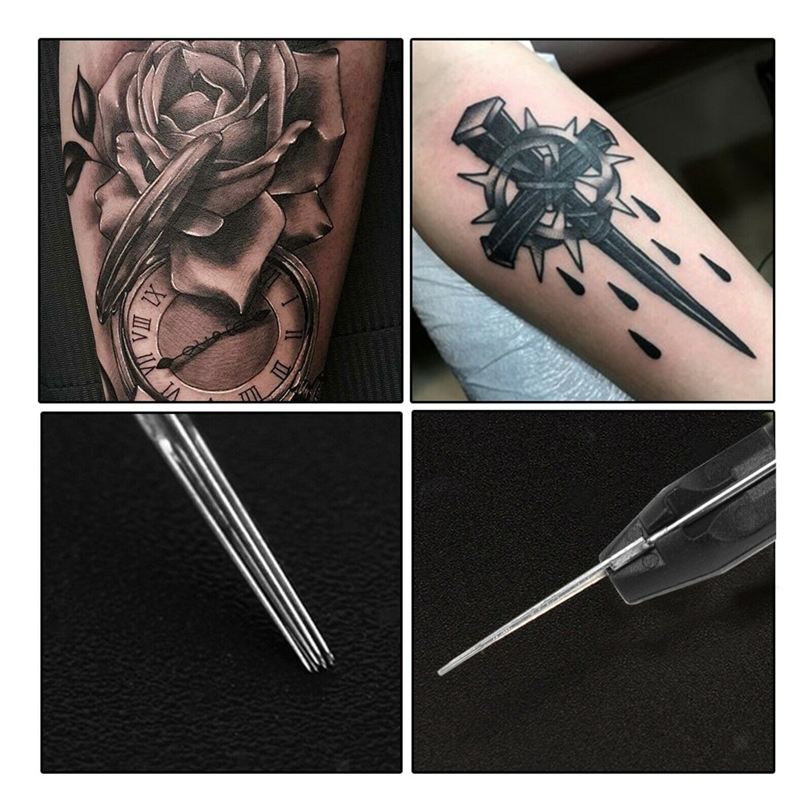 Complete Hand Poke Stick Tattoo Kit Safe Tattoo Needles Tattoo Grommets