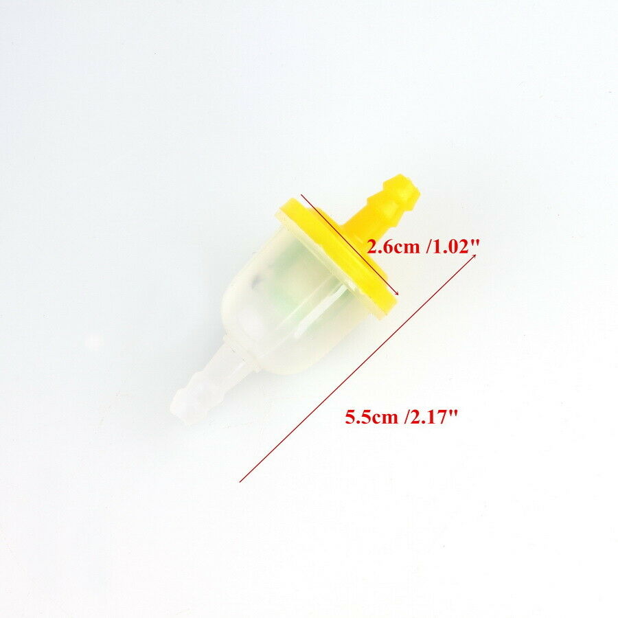Clear Plastic Motorcycle 6mm Fuel Filter Line Gas Intake Universal For Scooter