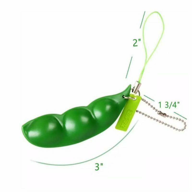 Portable Peas In A Pod Keyring Edamame Keychain Cute Bean Unzip The ToyS FkG XC