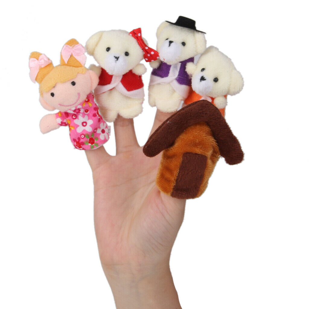 24x Finger Puppets Nursery Rhyme Carrot Goldilocks Bears Baby Kids Toys