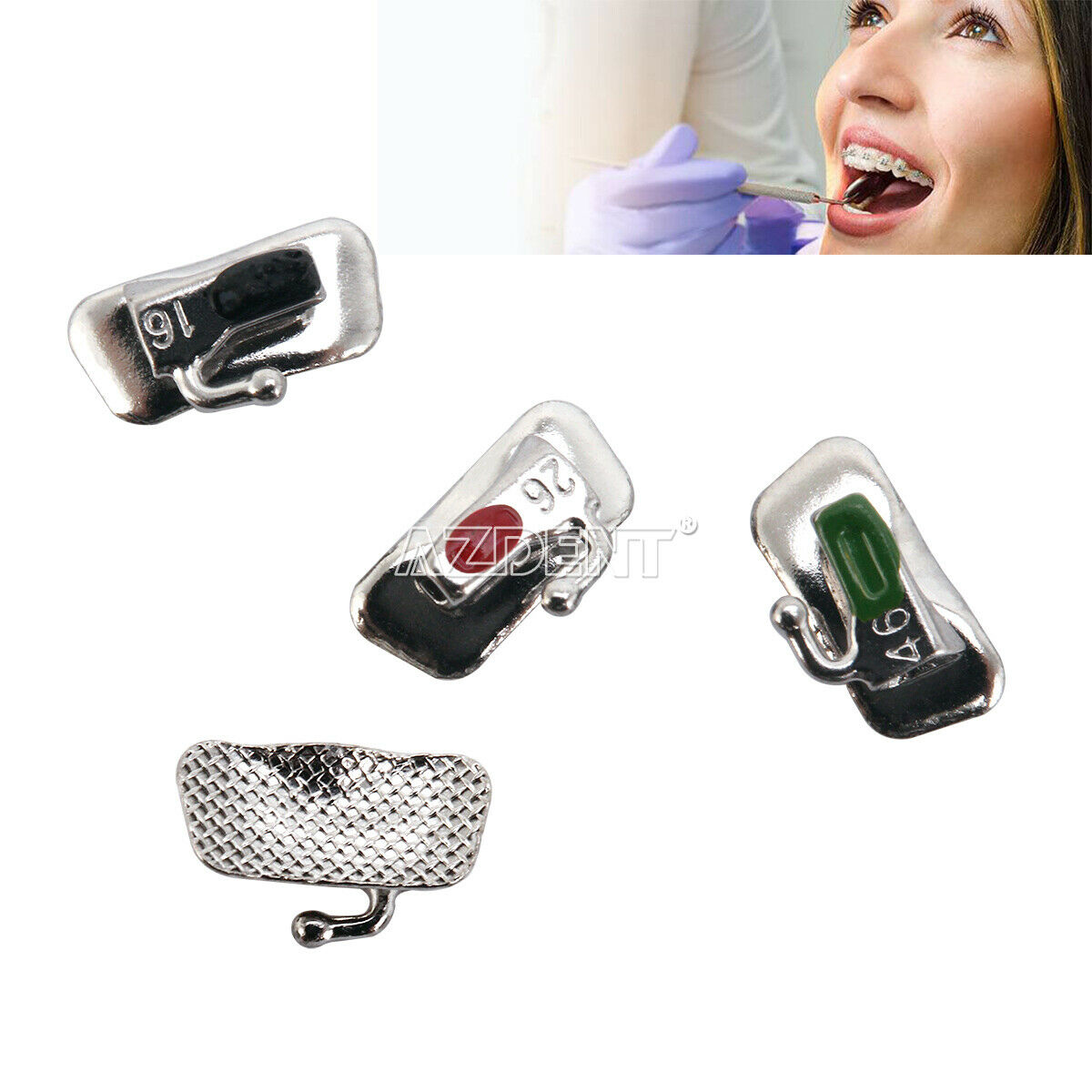 100 Kit Dental Orthodontic Buccal Tube 1st Molar Bondable Non-conv Roth.022 U1L1
