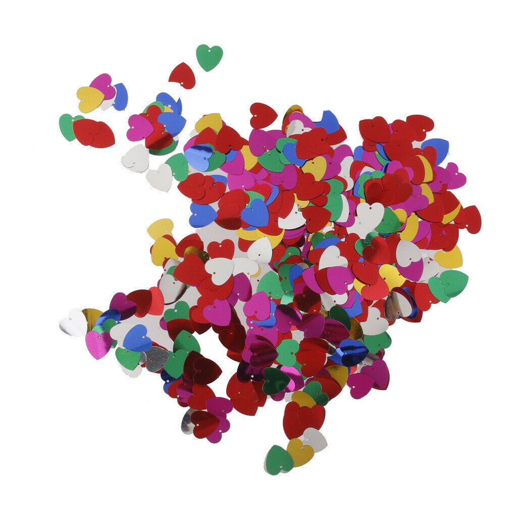 Mixed Color Confetti Sprinkles Heart Paper Party Decoration Celebration 14mm