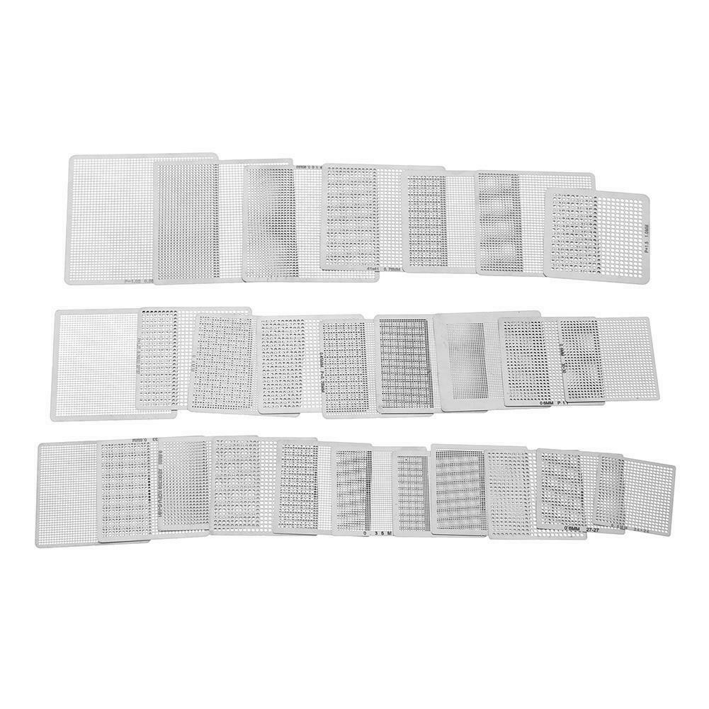 27pcs/set BGA Universal Direct Heat Stencils for Notebooks Desktops @