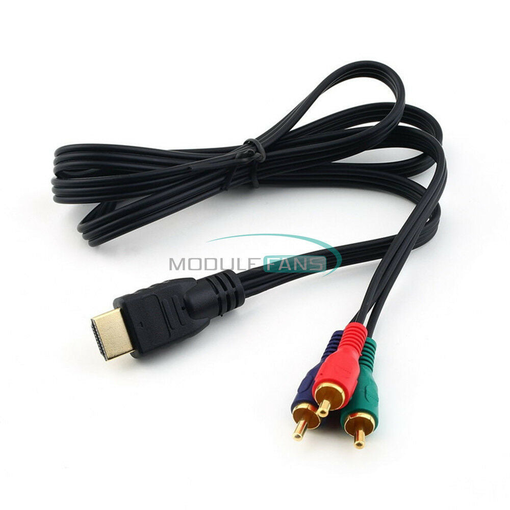 HDMI Male to 3 RCA Video Audio AV Connection Cable Adapter For HDTV DVD 1080P