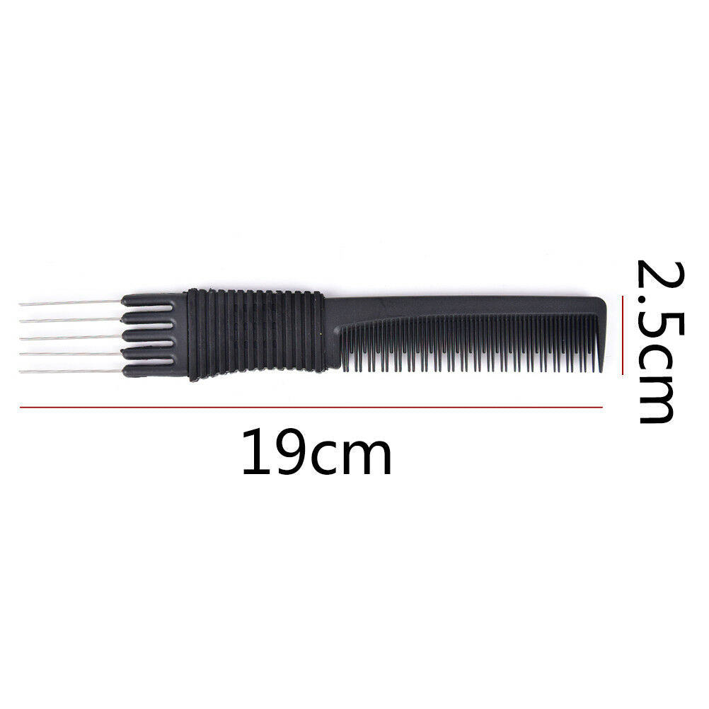 Double ends 2 Use Plastic Metal Hair Brushes Comb Barber Salon Tools Ed .l8