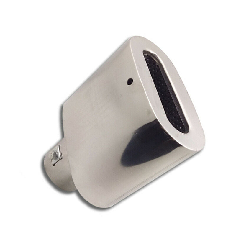 â€‹55MM/2.1" Car Outlet Rolled Rear Exhaust Muffler Tip Pipe Steel Chrome Tailpipe
