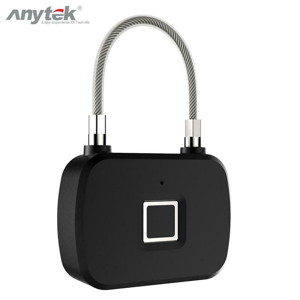 Anytek Smart Fingerprint Lock Anti Theft Safety Padlock Door Luggage Case Lock