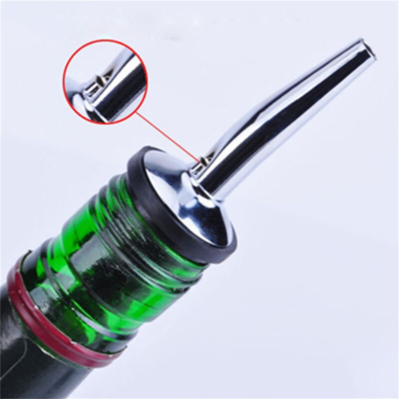 3x Stainless Steel Liquor Spirit Pourer Free Flow Bottle Pour Spout StoppeY SJ